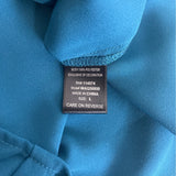 Pleione Women's Blue Blouse Shirt With Bead Accents Sz L- NWT