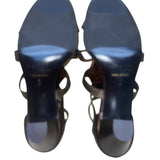 Amalfi By Rangoni Women’s Copper Brown Strappy Leather Low Heel Sandals Size 9M