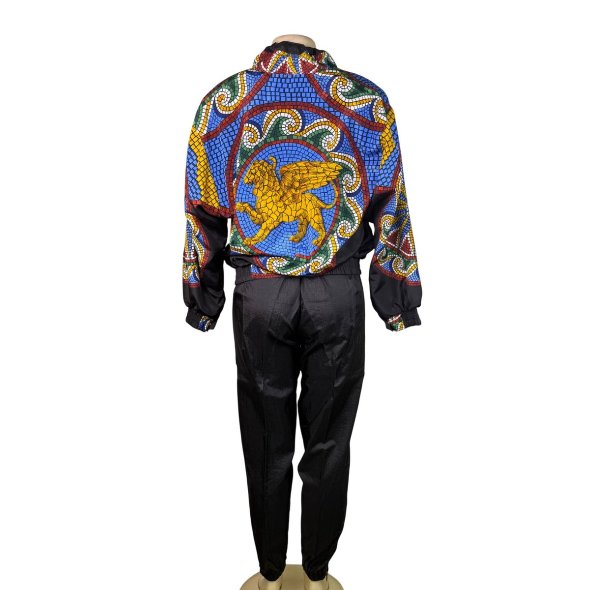 Vintage Gallery Sport Unisex Black Mosaic Print Tracksuit Set XS