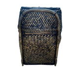 Vintage Brown Natural Woven Rattan Bamboo Frame Handmade Pasiking Backpack