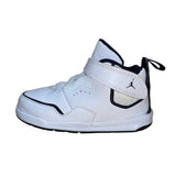 Air Jordan Kids White & Black Adhesive Strap Closure Athletic Sneakers Size 7C