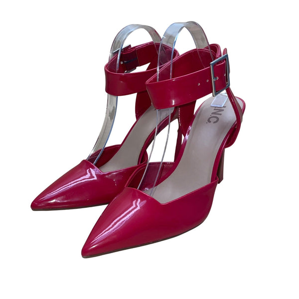 I.N.C. Women’s Red Man-Made Adjustable Strap Pointed Toe Ozanna Heels Size 8.5M