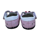 Xinqi Baby Girls Pink Cherry Design Heart Cutouts & Adhesive Strap Shoes Sz 16