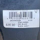Windsor Women’s Black Mesh Fabric Open-Toe Luxe Fit Heels Size 7