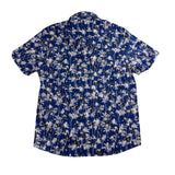 Brooklyn Brigade Mens Blue Cotton/Spandex Floral Short Sleeve Shirt Size M - New