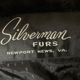 Silverman Furs Womens Black Mink Trim Leopard Print Coat Elegant Outerwear