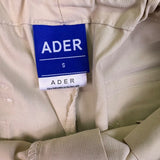Ader Women Beige Cargo Pants With Adjustable Drawstring Waist & Cuffs Size S