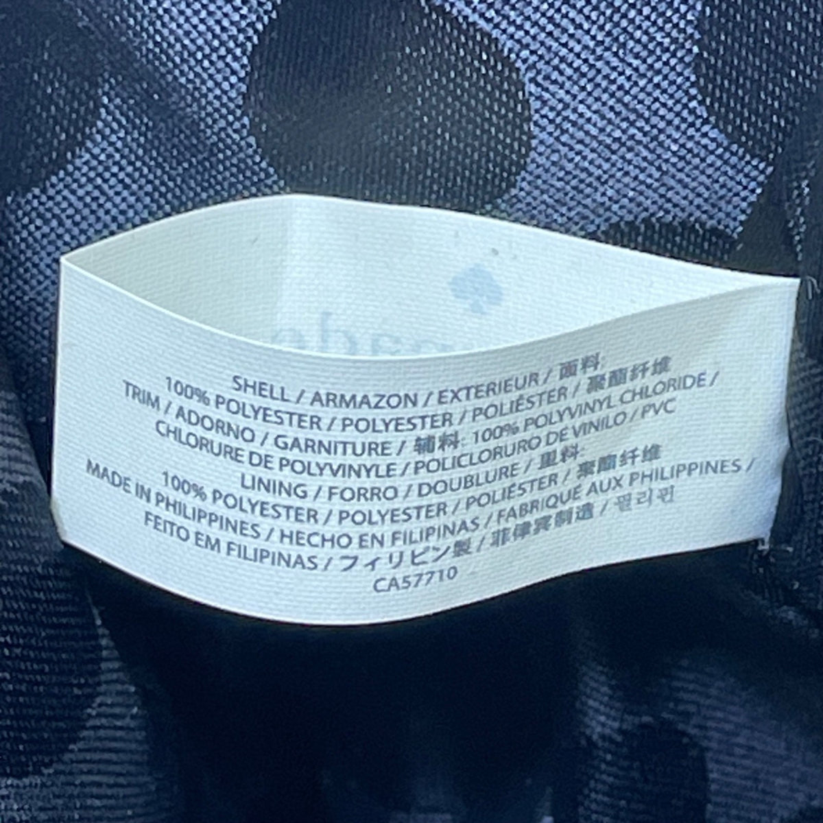 Kate Spade Women’s Brown Black Fabric & Patent Leather Stud Accents Tote Bag