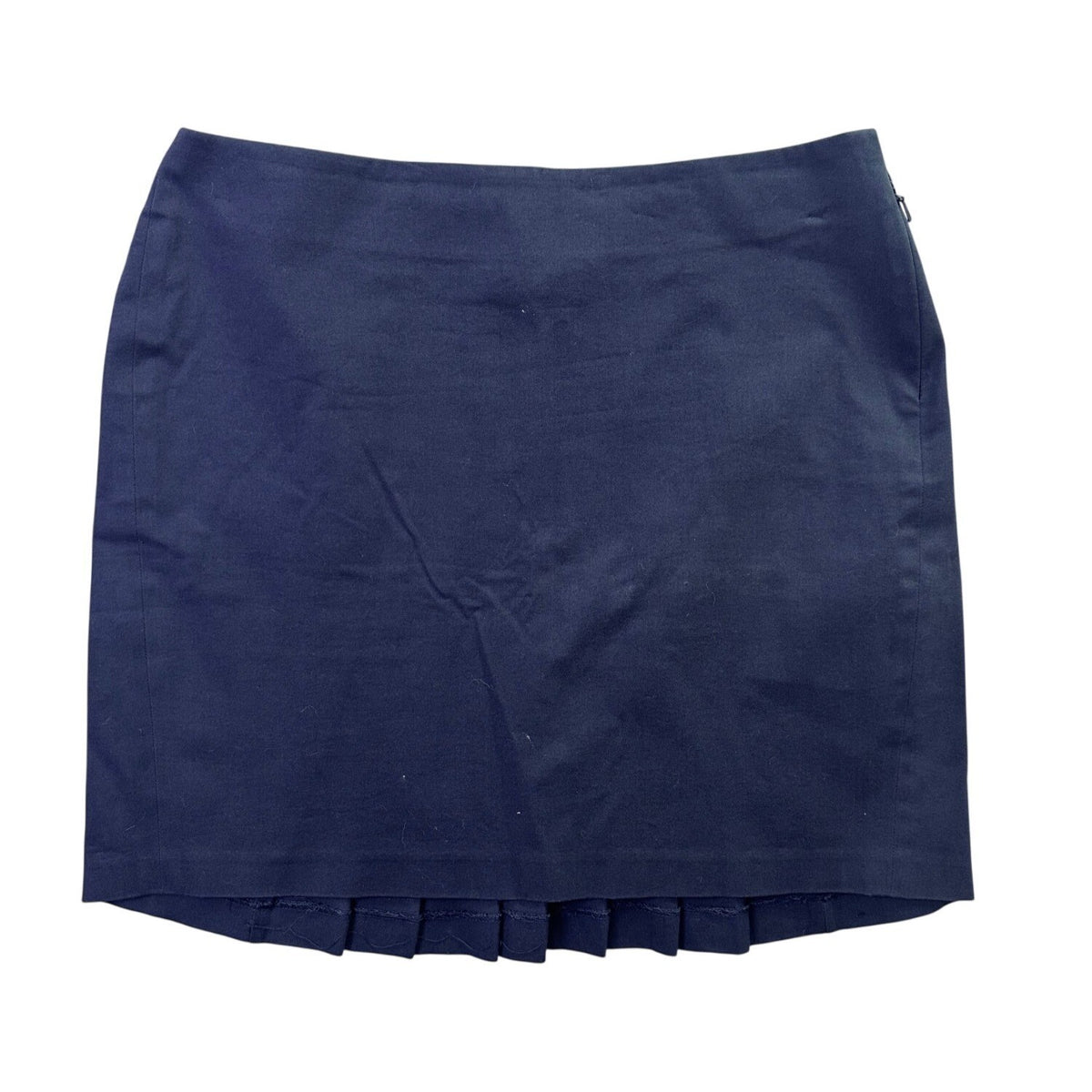 Body By Victoria Womens Navy Pleated Mini Skirt With Zipper Size 4