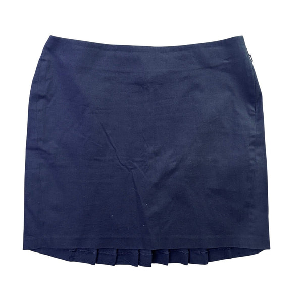 Body By Victoria Womens Navy Pleated Mini Skirt With Zipper Size 4