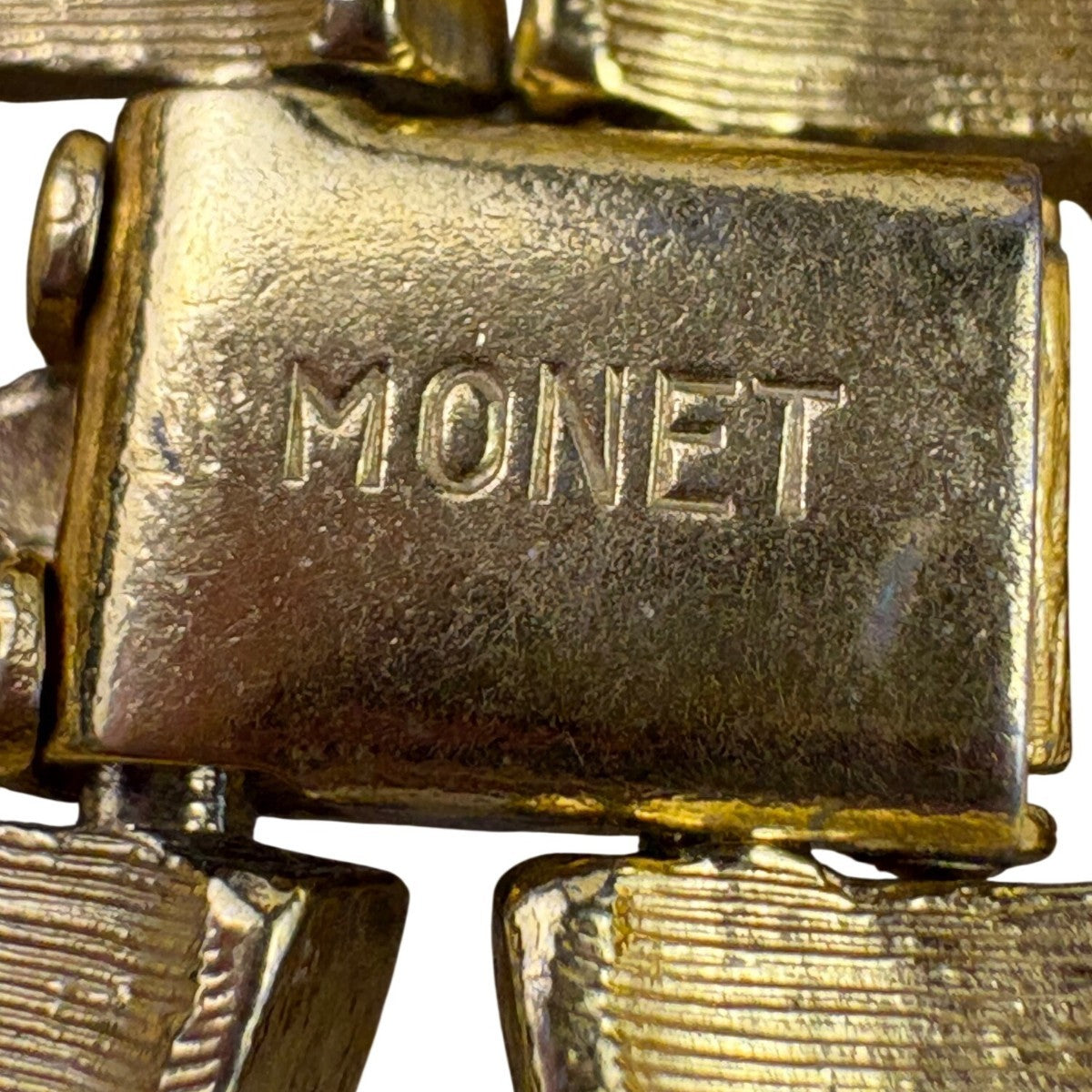 Monet Womens Gold Tone Multi-Chain Vintage Bracelet Retro Chunky 1960s