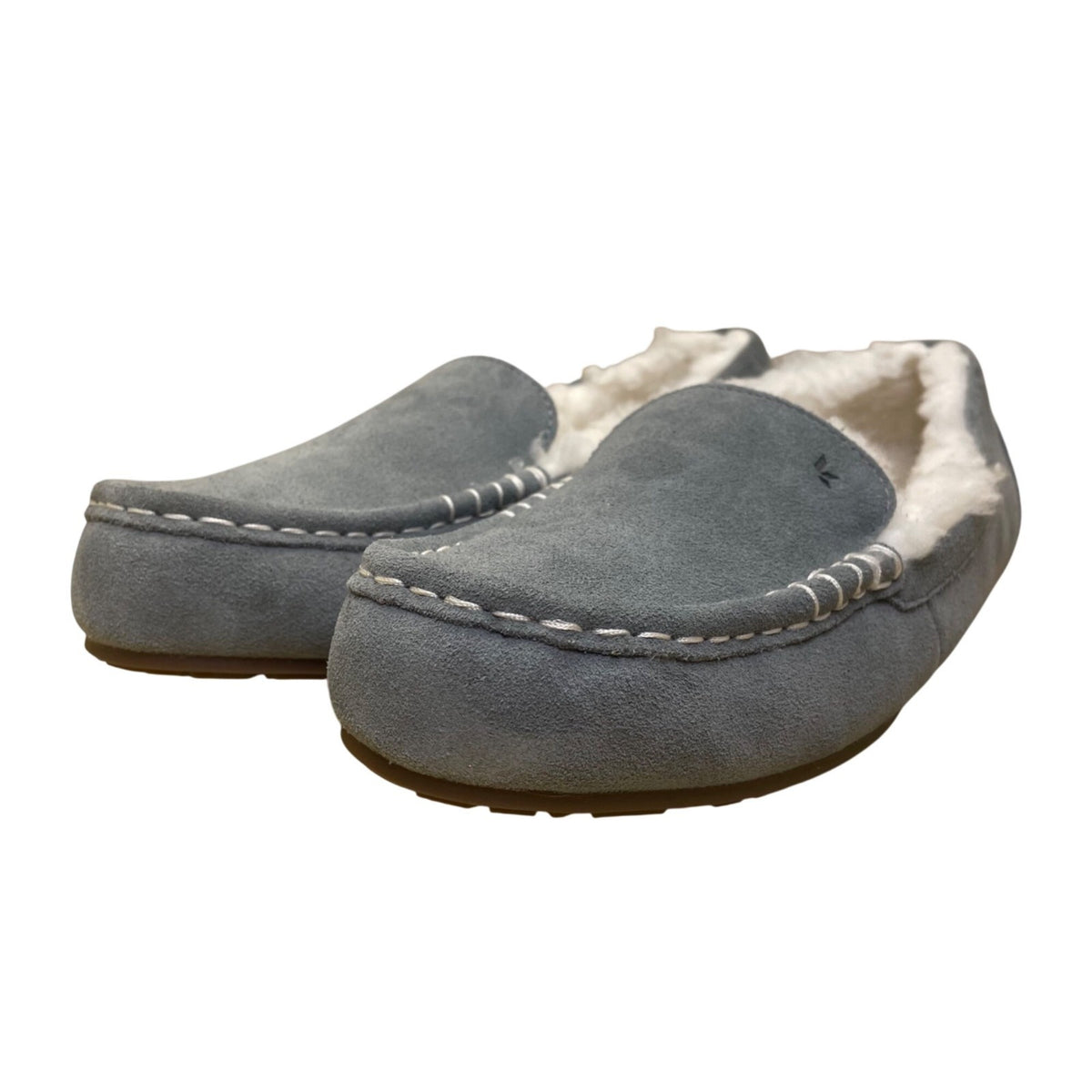 Koolaburra By UGG Women’s Gray Suede Shearling Lining Moccasin Slippers Size 10