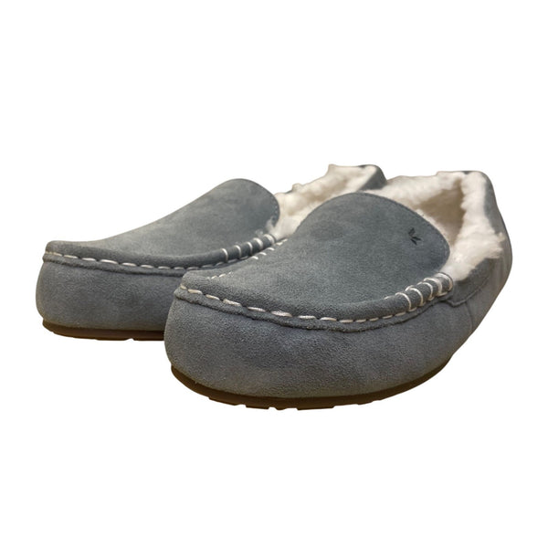 Koolaburra By UGG Women’s Gray Suede Shearling Lining Moccasin Slippers Size 10
