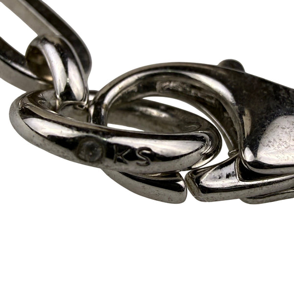 Kendra Scott Womens Silver Tone Chain Necklace With White Stone Pendant