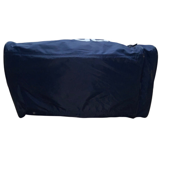 Adidas Unisex Blue Nylon Duffle Bag Logo Design Adjustable Strap One Size