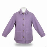 Madewell Womens Lavender Button-Up Coat With Dual Pockets & Lining Sz XS