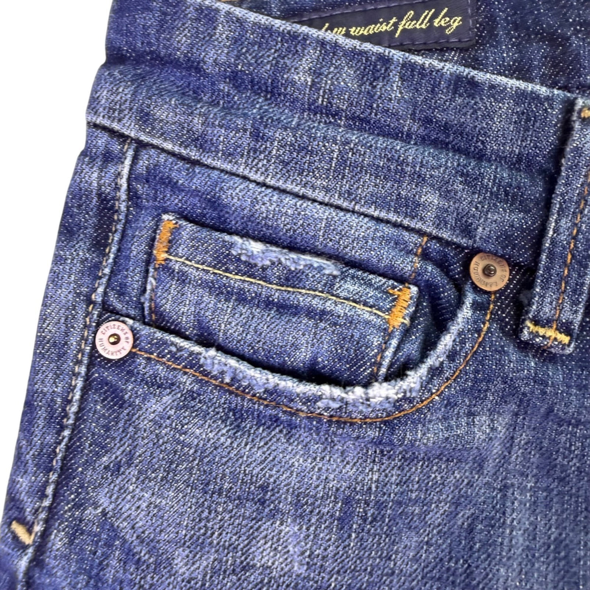 Citizens Of Humanity Womens Blue Cotton Blend Flare Leg Jeans Size 25