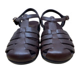 Mootsies Tootsies Women’s Brown Leather Adjustable Buckle Strappy Sandals Sz 8