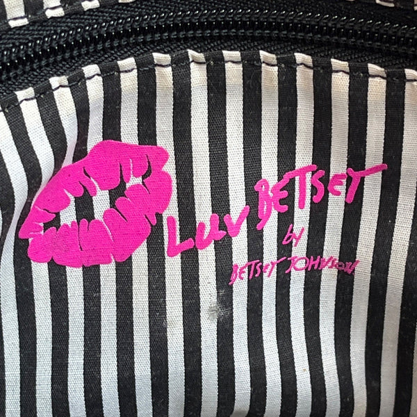 Luv Betsey Women's Black and White Star Art Crossbody Purse Bag Sz S