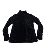 Simply Vera Vera Wang Womens Black Sequin Turtleneck Long Sleeve Sweater Size L