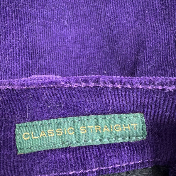 Lauren Ralph Lauren Purple Corduroy Womens Classic Straight Jeans Size 12