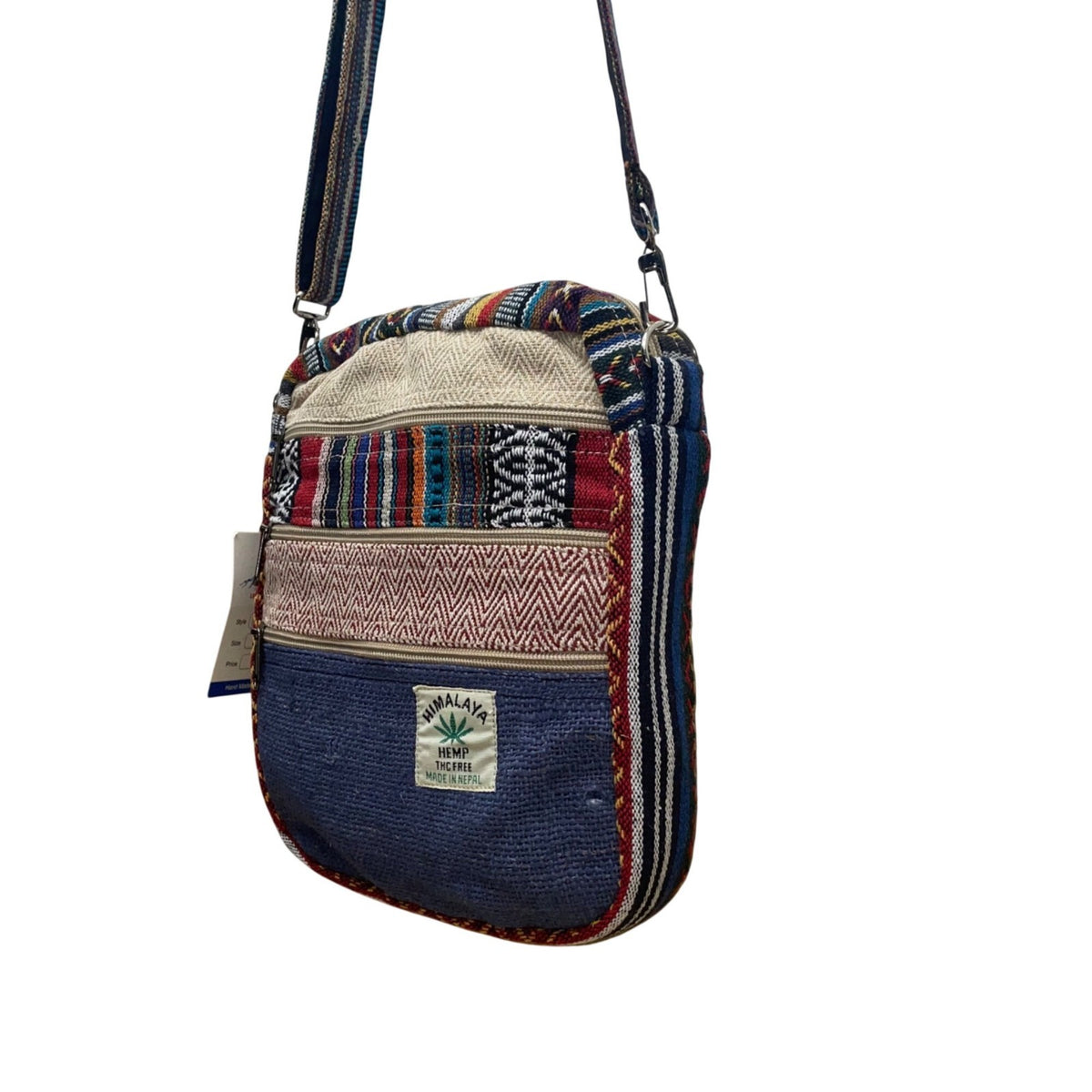 Like International Himalaya Blue Hemp Adjustable Strap MD-go Crossbody Bag