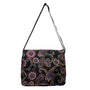 Vera Bradley Women’s Black Paisley Bold Floral Pattern Adjustable Messenger Bag