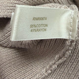 Boston Proper Womens Taupe Cotton Rayon Knit Dress Bell Sleeves Fit & Flare Sz X
