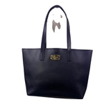 Michael Kors Women’s Black Leather Gold Hardware Double Handles Tote Bag