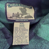 Field & Stream Mens Green Plaid Cotton Button-Up Long-Sleeve Shirt Size XXL