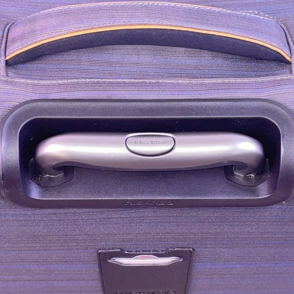 Ricardo Men’s Gray & Blue Blend Nylon 4-Wheel Spinner Expandable Travel Luggage