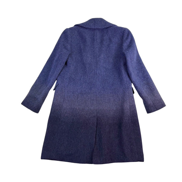 Banana Republic Womens Blue Wool Blend Ombre Coat Stylish Outerwear Size XS