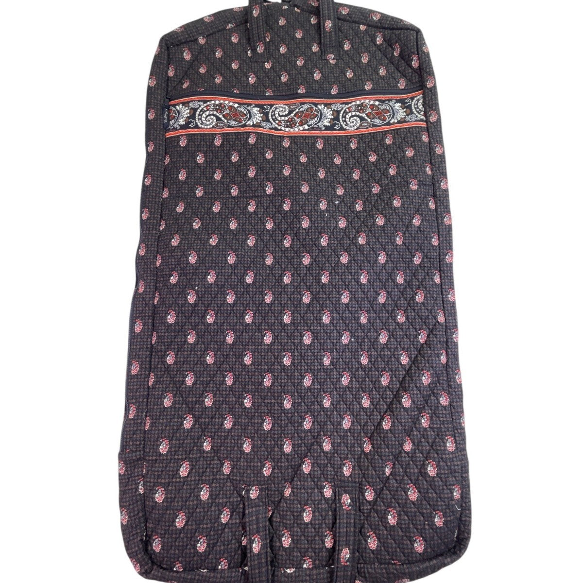Vera Bradley Women’s Brown Quilted Garment Bag With Paisley Floral Design
