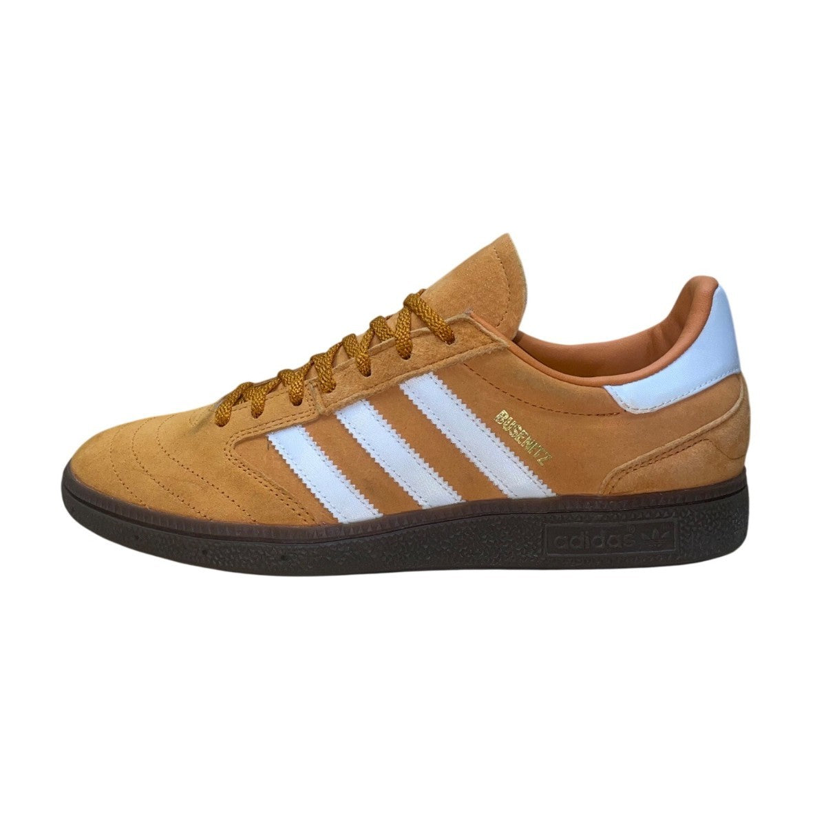 Adidas Men’s Orange Suede White Stripes Low-Top Busenitz Sneakers Size 8.5
