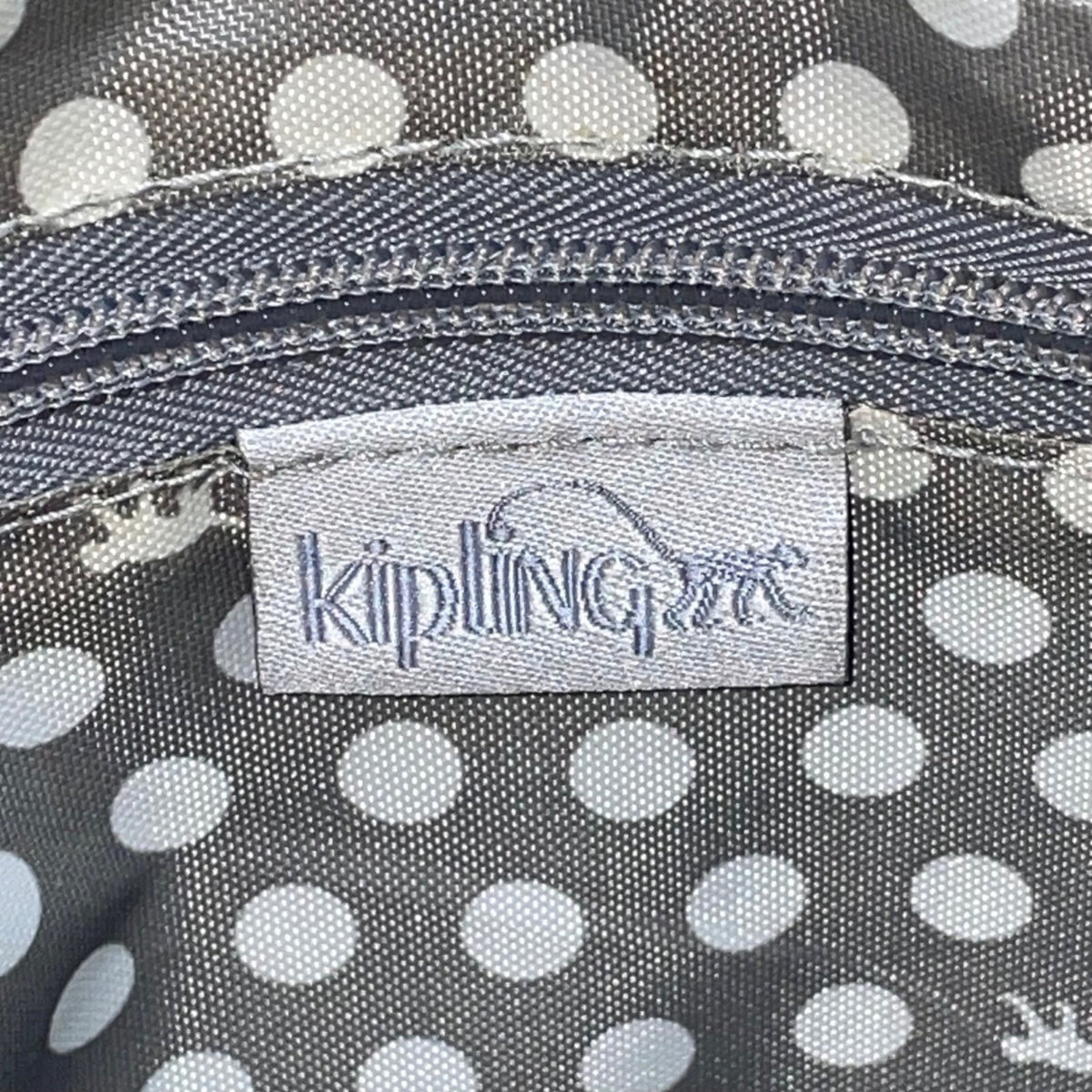 Kipling Women’s Silver Metallic Zippered Pockets Adjustable Strap Crossbody Bag