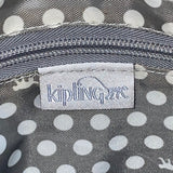 Kipling Women’s Silver Metallic Zippered Pockets Adjustable Strap Crossbody Bag