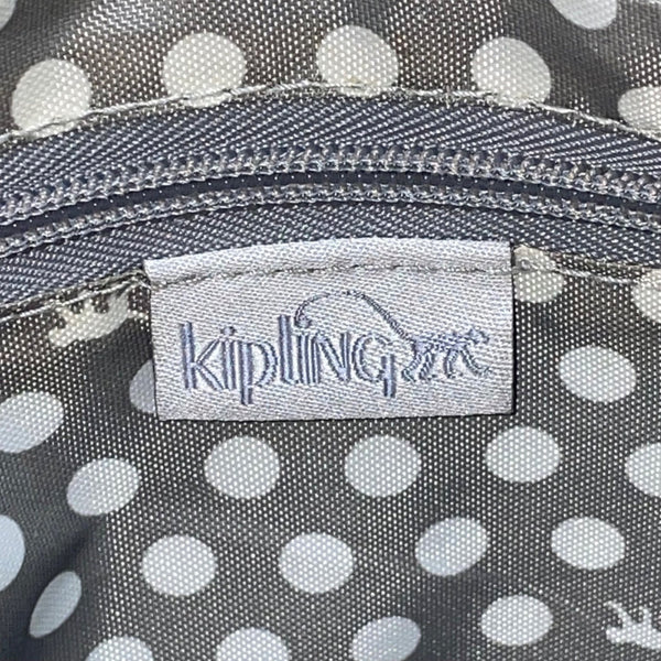 Kipling Women’s Silver Metallic Zippered Pockets Adjustable Strap Crossbody Bag