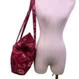 Vera Bradley Women’s Red Cotton Paisley Tote Bag With Matching Accessory Set