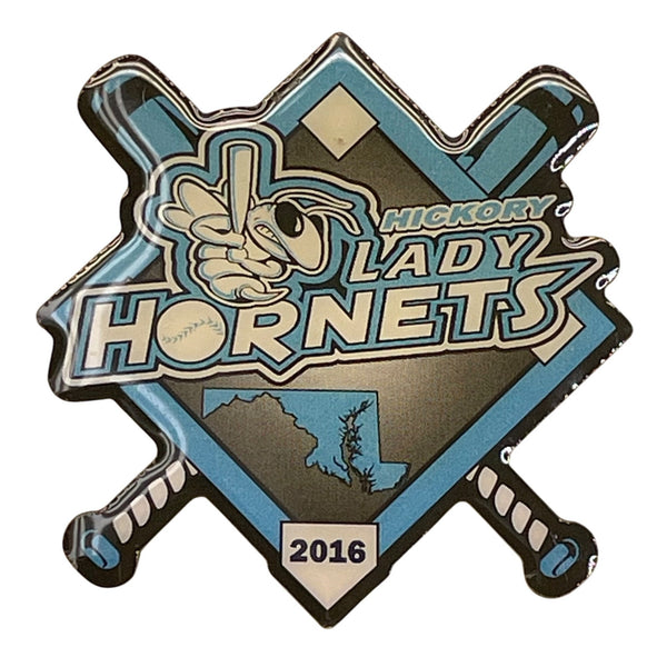 Hickory Lady Hornets 2016 Softball Team Metal Lapel Pin