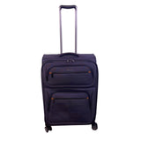 Ricardo Men’s Gray & Blue Blend Nylon 4-Wheel Spinner Expandable Travel Luggage