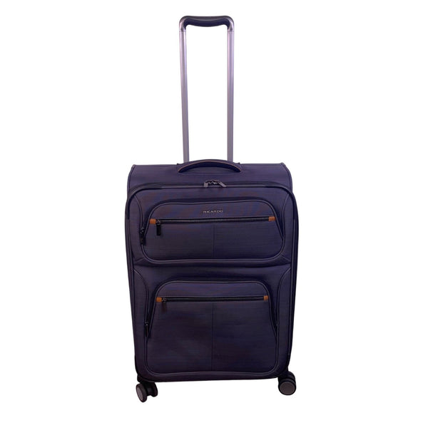 Ricardo Men’s Gray & Blue Blend Nylon 4-Wheel Spinner Expandable Travel Luggage