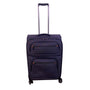 Ricardo Men’s Gray & Blue Blend Nylon 4-Wheel Spinner Expandable Travel Luggage