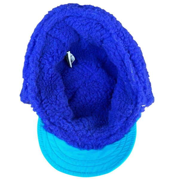 Columbia Mens Purple/Teal Shearling-Lined Winter Trapper Hat Fold-Up Earflaps