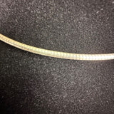 Sterling Silver Italy Womens Snake Chain Necklace Adjustable Lobster Clasp