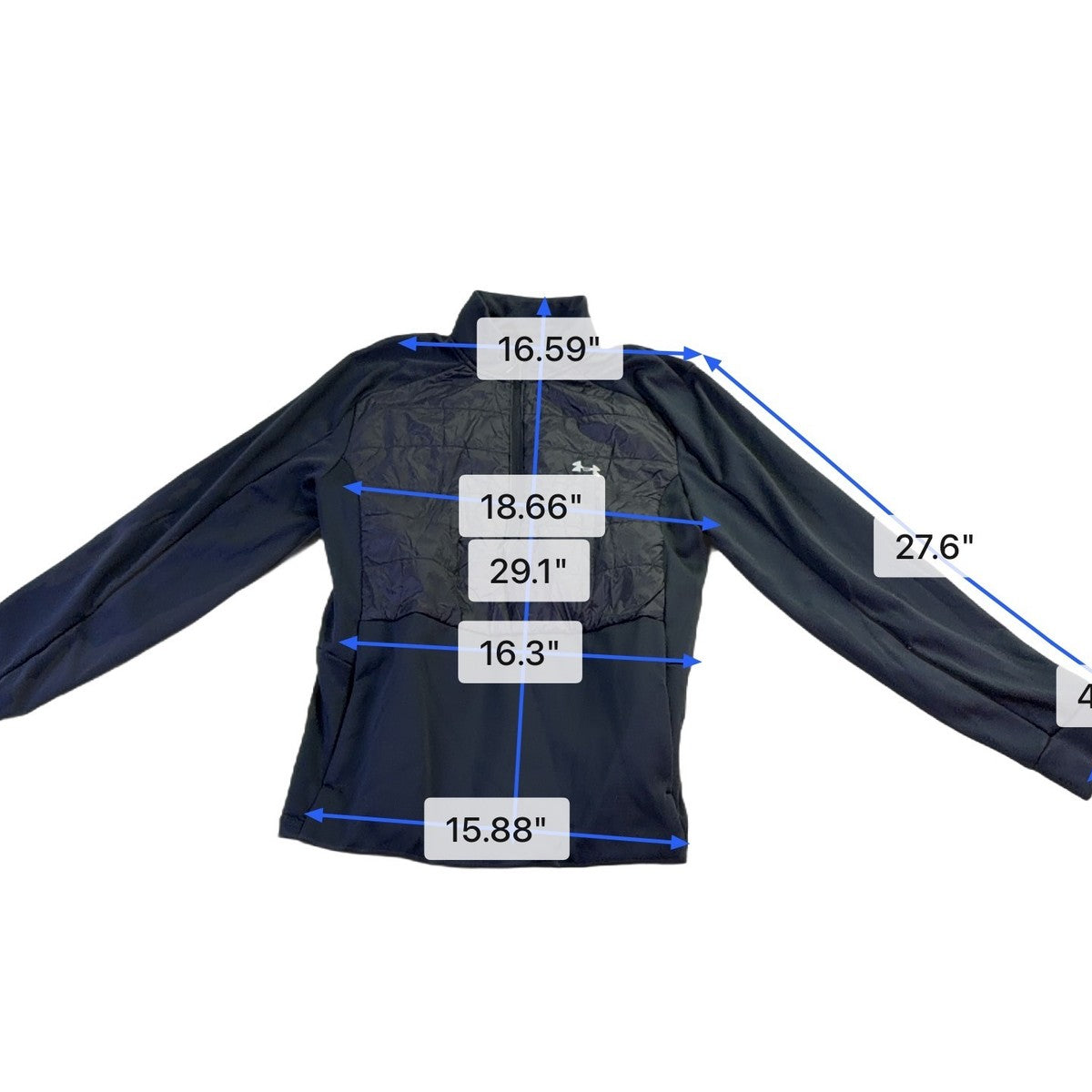 Under Armour Mens Black Polyester Pullover Jacket Size L