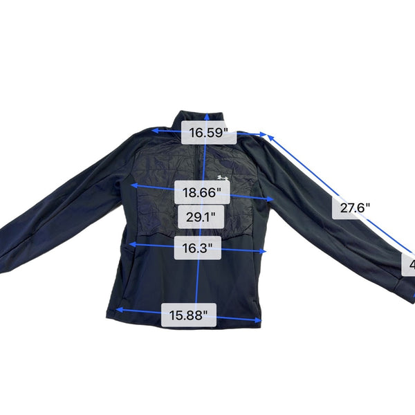 Under Armour Mens Black Polyester Pullover Jacket Size L