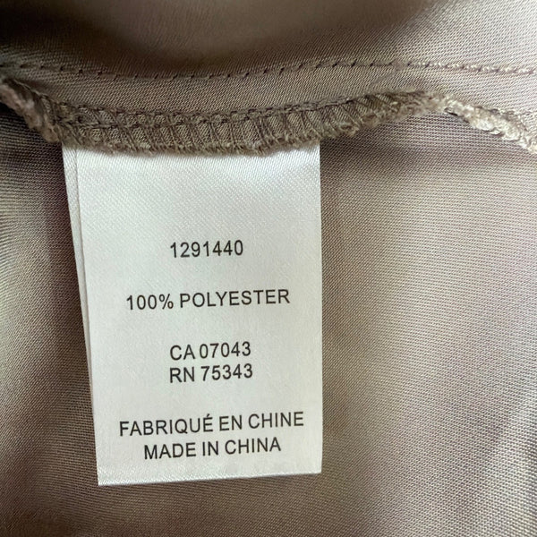 Cynthia Rowley Womens Beige Polyester Satin Slip Dress Maxi Size L