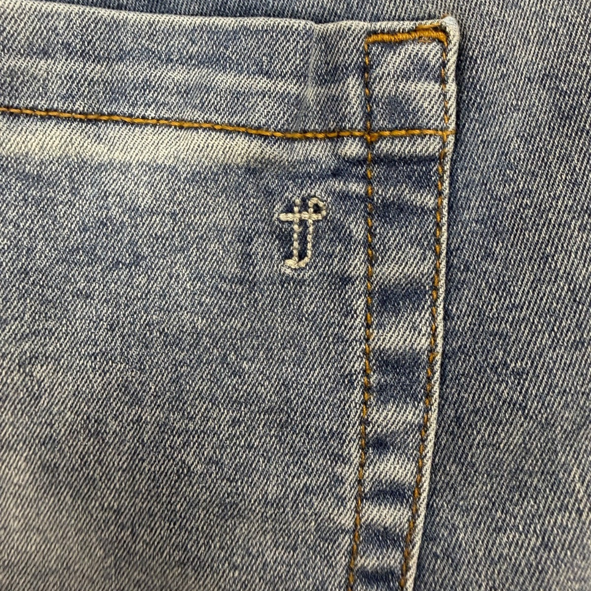 Tpj Mens Blue Denim Slim Fit Jeans Recycled Cotton Spandex Blend Sz 33x28