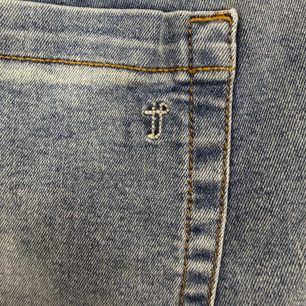 Tpj Mens Blue Denim Slim Fit Jeans Recycled Cotton Spandex Blend Sz 33x28