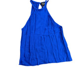J.Crew Womens Blue Satin Jumpsuit With Halter Neck & Wide-Leg Pants Size S
